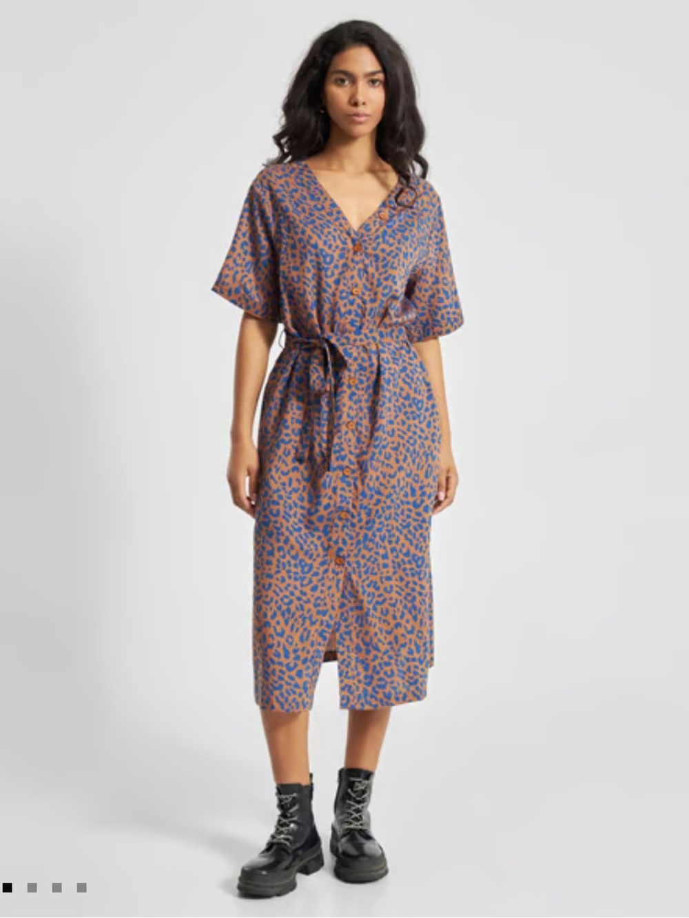 Dedicated Brand Bornholm Leopard Midi Dress Large